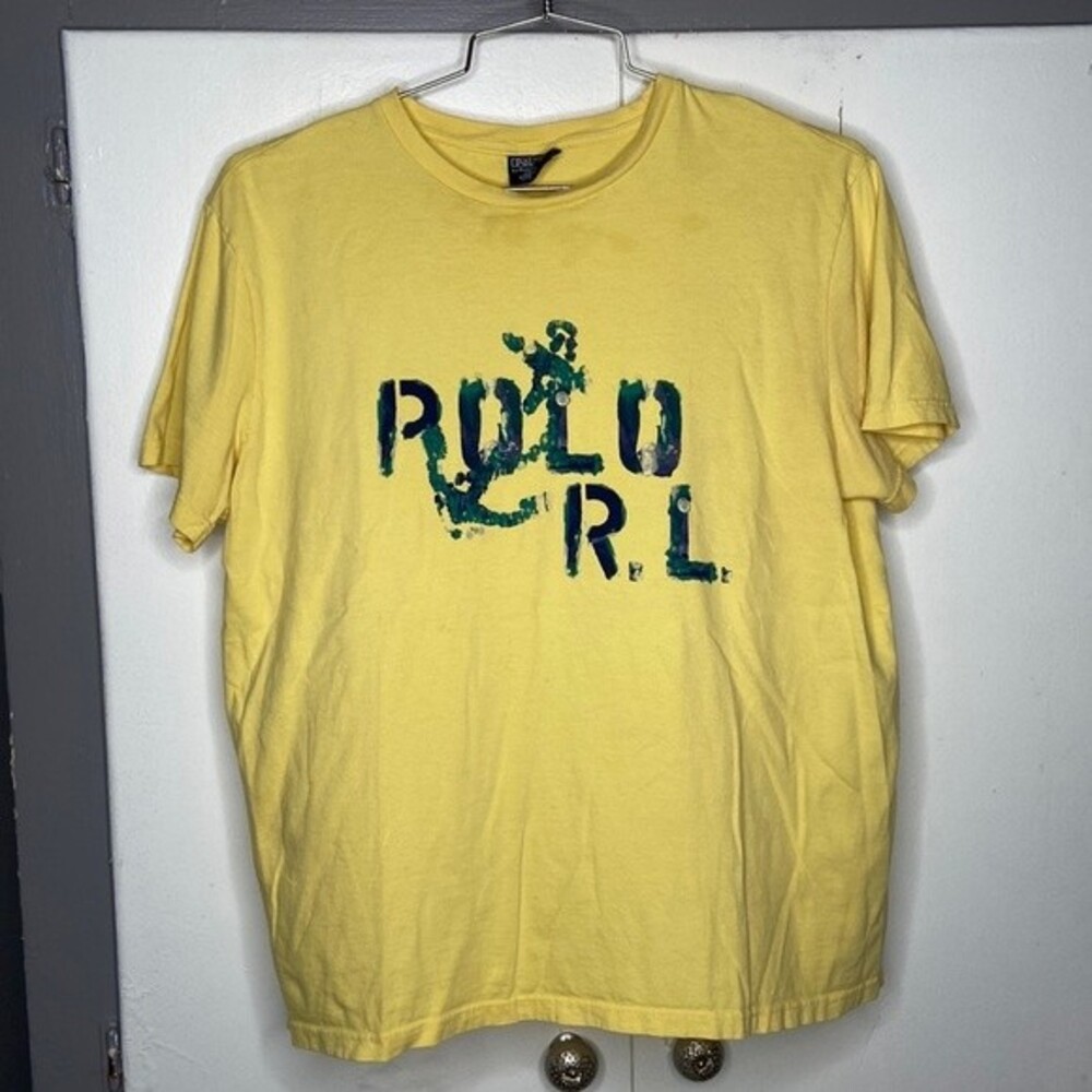 Polo Ralph Lauren Men's Logo T shirt size Medium yellow anchor